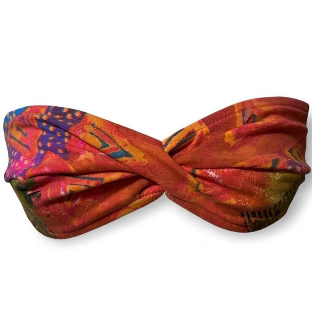Vintage 80s/90s Bikini Bandeau Top Artsy Print  
Women’s Size Xs/S Gotcha NWT